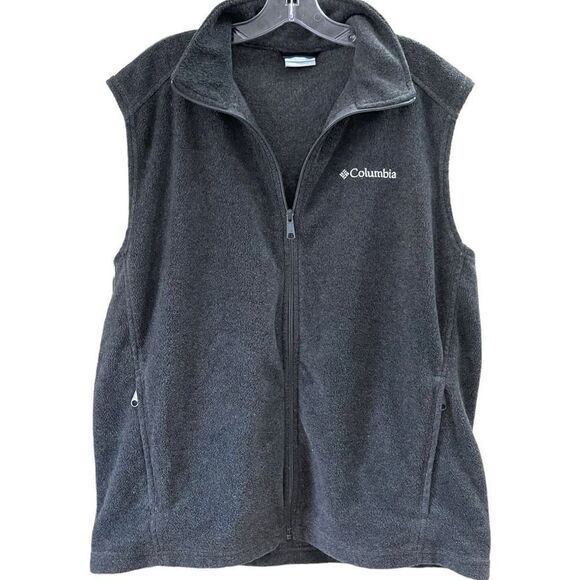 Columbia Other - COLUMBIA Men's Outerwear Vest Fleece Sleeveless Full Zip In Gray Size Large